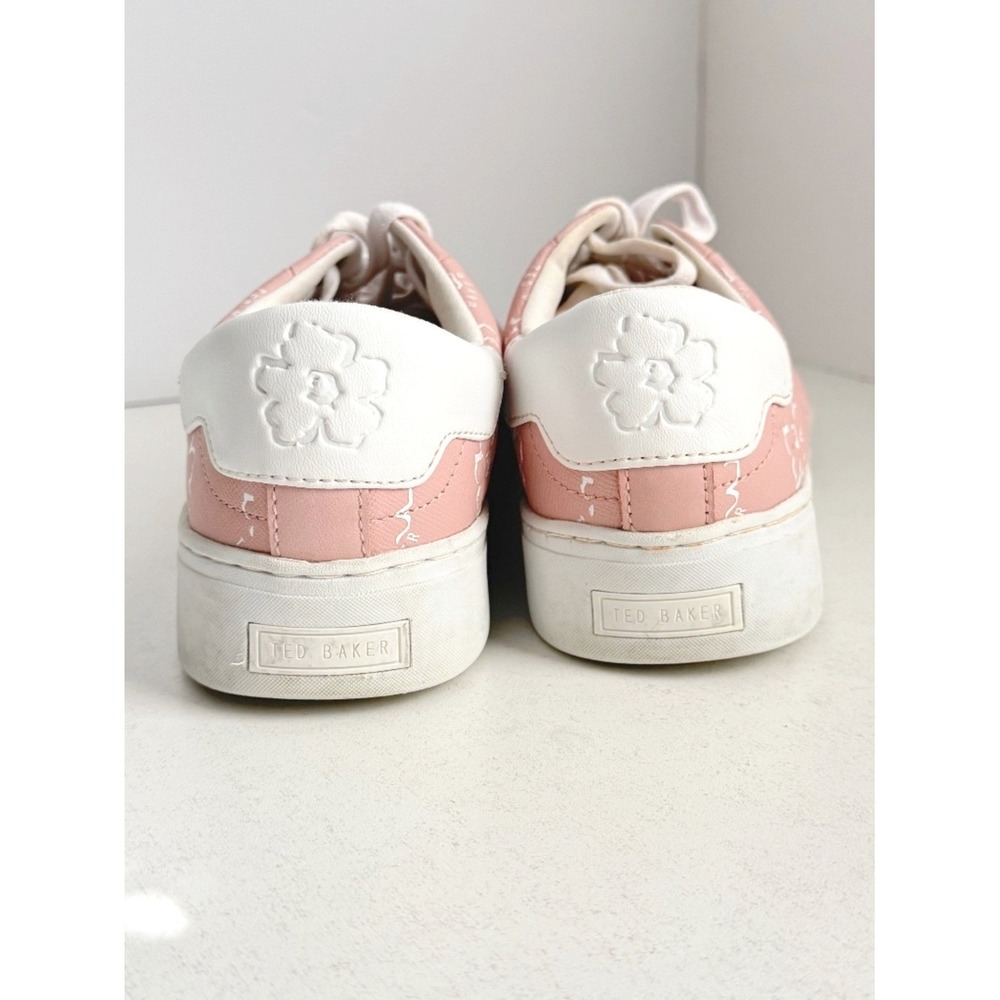 Ted Baker London Taliy Sneakers in Dusky-Pink Floral Trainers Size 8 - Picture 5 of 11